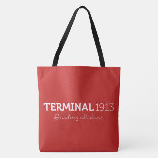 Tote Bag Terminal 1913 grand Fourre-tout rouge