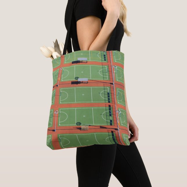 Tote Bag Terrains de tennis survolés par voie aérienne (De près)