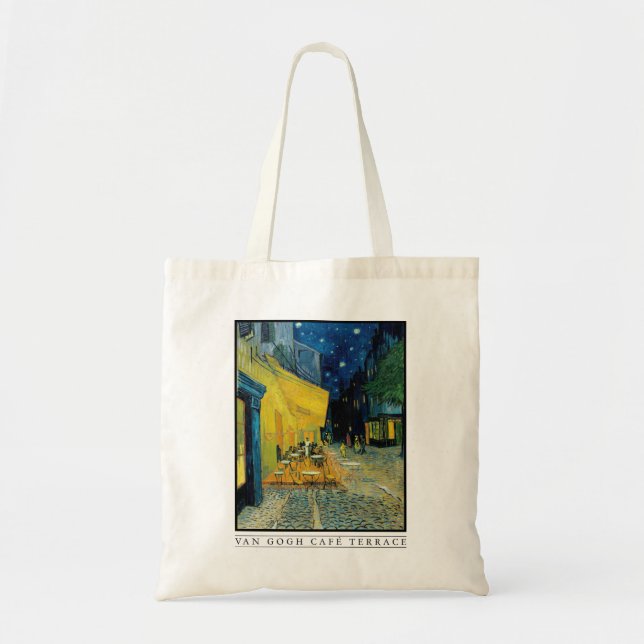 Tote Bag Terrasse de Café la nuit (Devant)