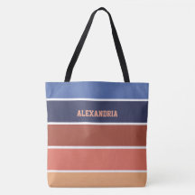 Terre Cuite & Bandes Bleues Personnalisées
