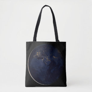 Tote Bag Terre Pleine Avec Lumières De Ville