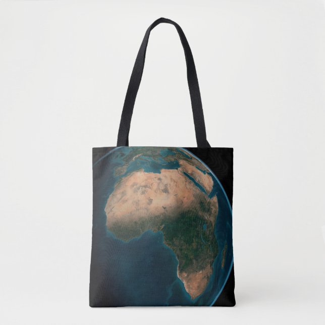 Tote Bag Terre Pleine De L'Espace Au-Dessus Du Continent Af (Devant)