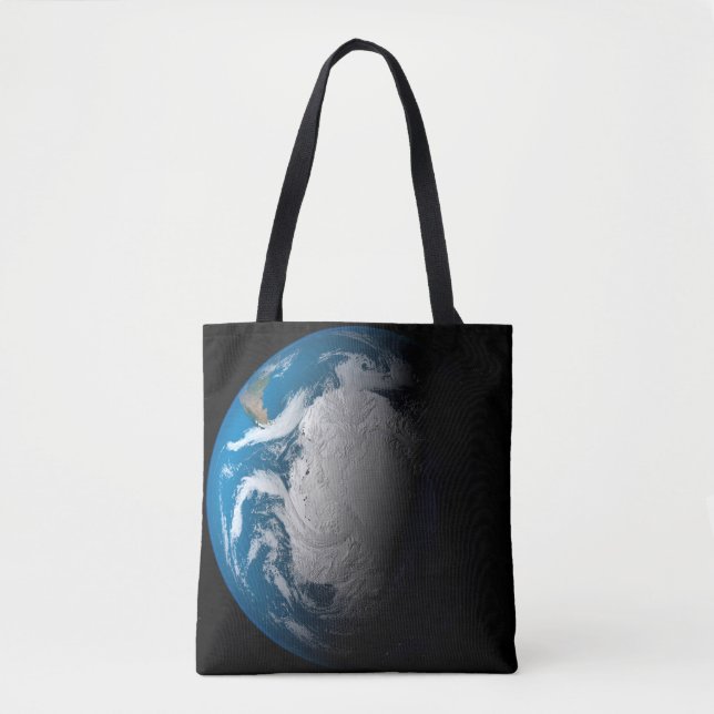 Tote Bag Terre Pleine Montrant Des Nuages Simulés Sur L'Ant (Devant)