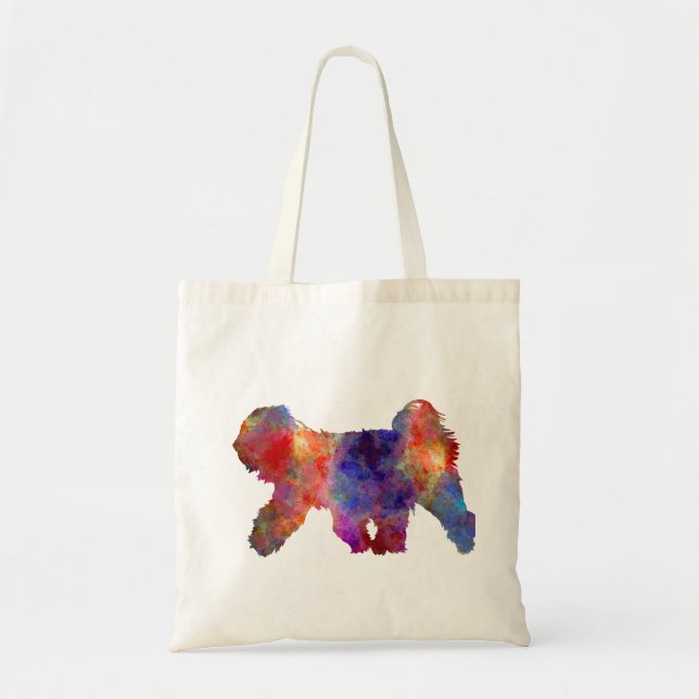Tote Bag Terrier tibétain en aquarelle (Devant)