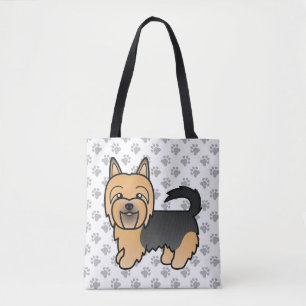 Tote Bag Tervueren Australien Bleu et Tan Chien de Dessin A