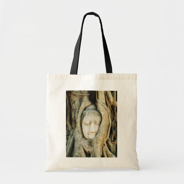 Tote Bag Tête de Bouddha dans le Fig Tree .. Ayutthaya, Tha (Devant)