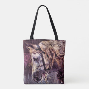 Tote Bag Tête de cheval par Giovanni Boldini, Art vintage