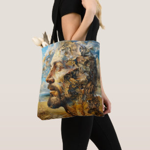Tote Bag Tête de puzzle surréalisme