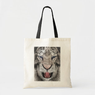 Tote Bag Tête de Tigre Blanc Esthétique Faunique