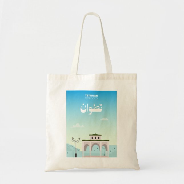 Tote Bag Tetouan Cityscape – Illustrated Morocco (Devant)