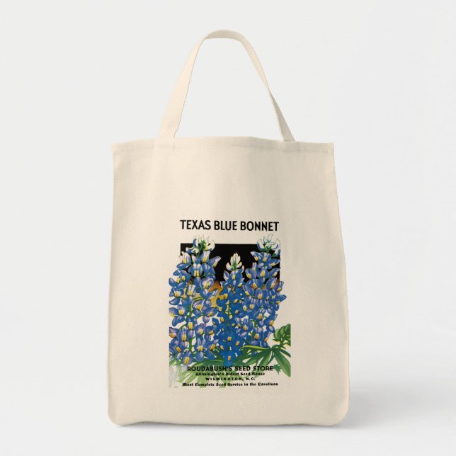 Tote Bag Texas Blue Bonnet Étiquette de paquets de semences (Devant)