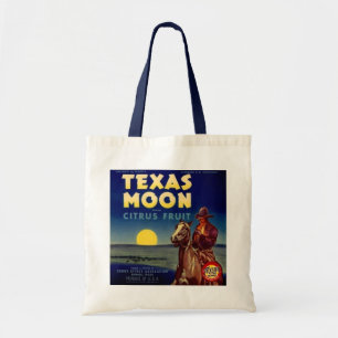 Tote Bag Texas Moon Citrus Fruit Crate Label