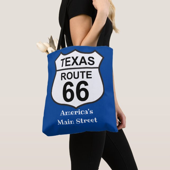 Tote Bag Texas Route 66 Fourre-tout féminine de la rue prin (De près)