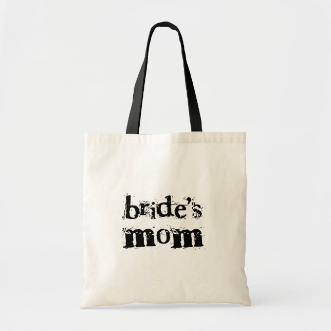 Tote Bag Texte de noir de la maman de la jeune mariée (Devant)