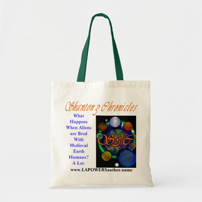 Tote Bag Texte de S3C, S3Cplanets8, www.LAPOWERSauthor.na (Devant)