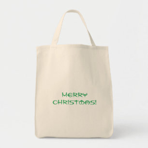 Tote Bag Texte Joyeux Noël Imprimé pour Amoureux de Shoppin
