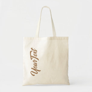 Tote Bag Texte manuscrit Lumière Modèle Brown personnalisé