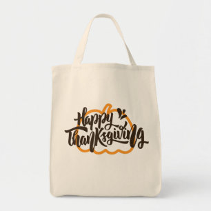 Tote Bag Texte mignon sur le citrouille pour Thanksgiving