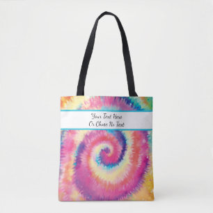 Tote Bag Texte Personnalisé / Fun 60s Teint Tee Colorful Hi