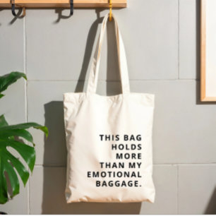 Tote Bag Texte tendance personnalisé moderne Noir
