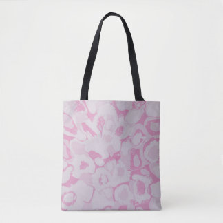 Tote Bag textile floral rose et blanc