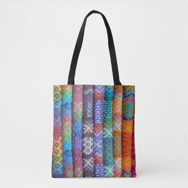 Tote Bag Textile tissé coloré (Devant)