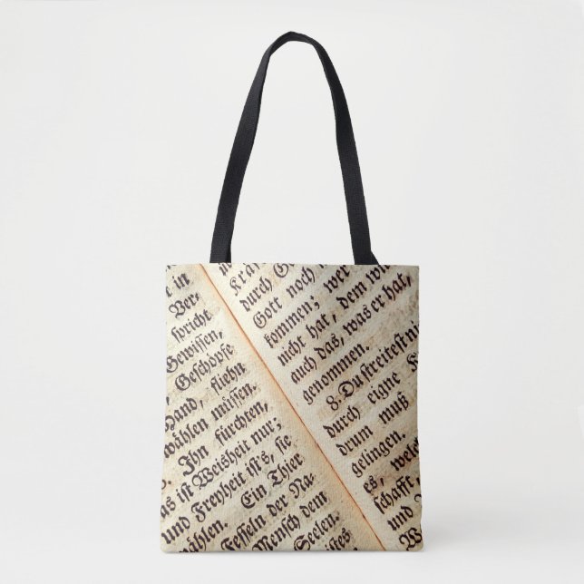 Tote Bag texture Arrière - plan un livre écriture (Devant)