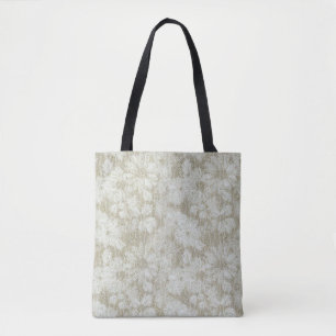 Tote Bag Texture crémeuse veloutée de marguerite florale