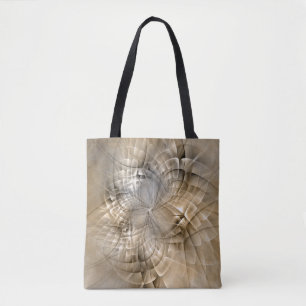Tote Bag Texture d'art fractal moderne abstrait aux tons de