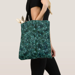 Tote Bag Texture de croûte mosaïque océanique motif abstrai