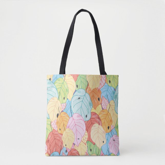 Tote Bag Texture De La Feuille Lumineuse : La Nature Inspir (Devant)