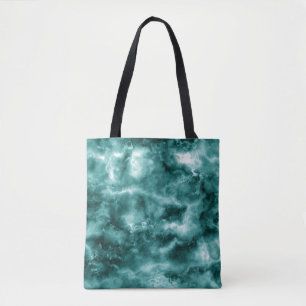 Tote Bag Texture de marbre vert-foncé