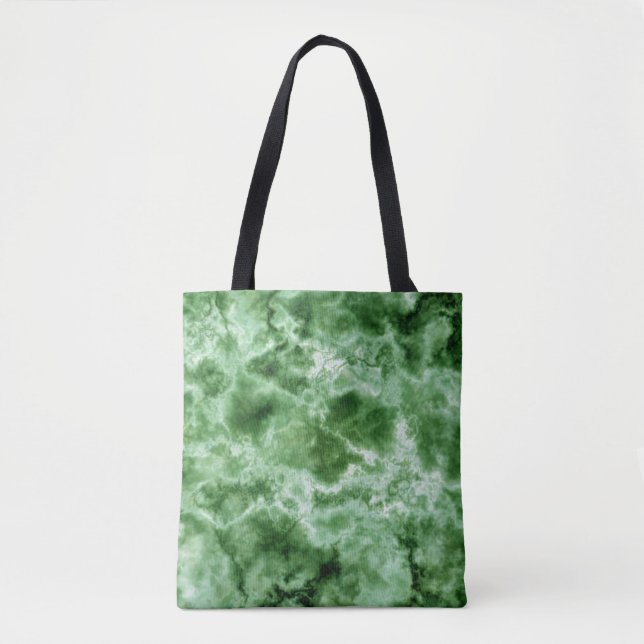 Tote Bag Texture de marbre verte (Devant)