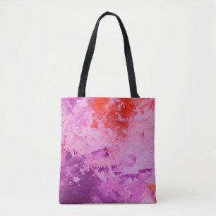 Tote Bag texture de peinture à l'huile abstraite sur toile,