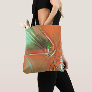 Tote Bag Texture digitale orange très rugueuse, teinte viei