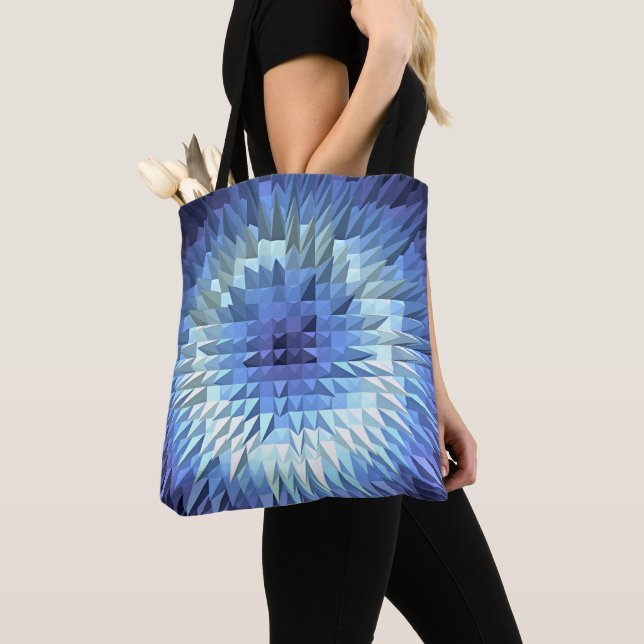 Tote Bag texture géométrique abstraite de poligonal (De près)