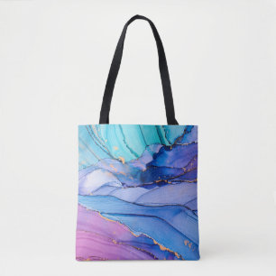 Tote Bag Textures fluides, art abstrait de luxe.