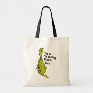 Tote Bag The Grinch   Funny Resting Grinch Face