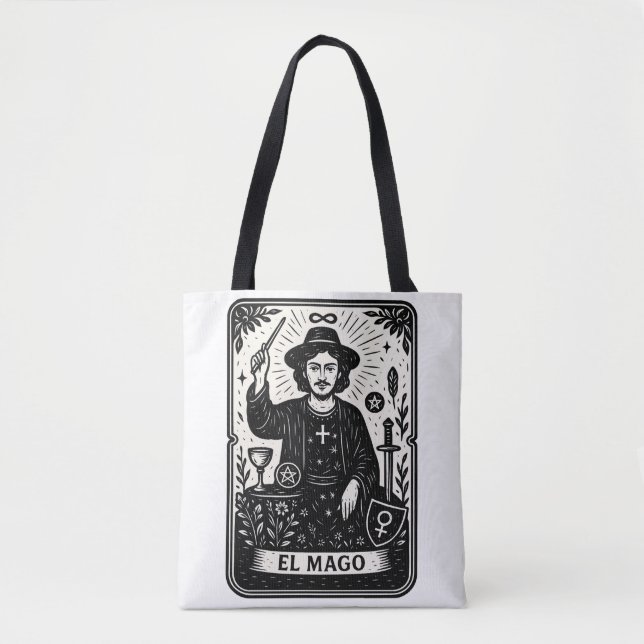 Tote Bag The Magician Tarot Card Print  (Devant)