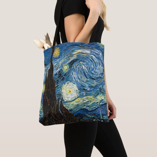 Tote Bag The Starry Night by Vincent Van Gogh (De près)