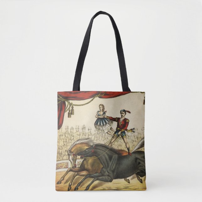 Tote Bag The Two Horse Act, Circus Performance, vers 1874. (Devant)