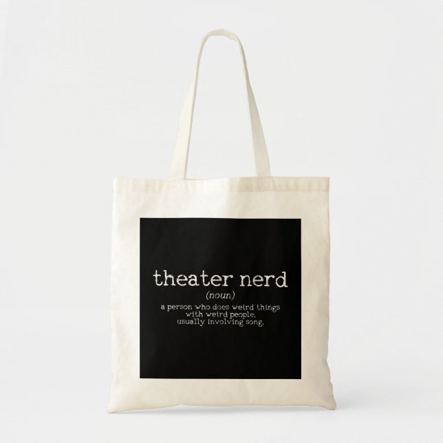 Tote Bag Théâtre Définition Nerd Acteur musical Agissant Dr (Devant)