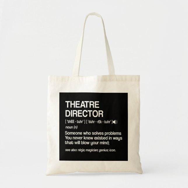 Tote Bag Théâtre Directeur Définition Théâtre musical Broad (Devant)