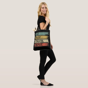 Tote Bag Théâtre Eat Sleep Théâtre Répéteur Acteur de cadea