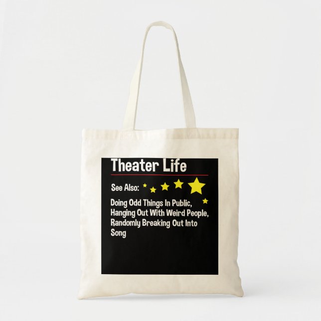 Tote Bag Theatre Life - Acteur Théâtre théâtre dramatique i (Devant)