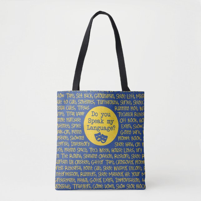 Tote Bag Théâtre : Parlez ma langue (Devant)