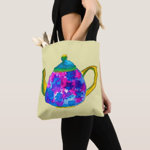 Tote Bag Théière à aquarelle
