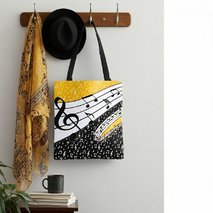 Tote Bag Thème de musique d'or