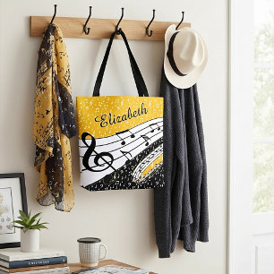 Tote Bag Thème de musique Gold personnalisée