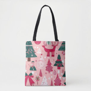 Tote Bag Thème de Noël Flambeaux de Noël